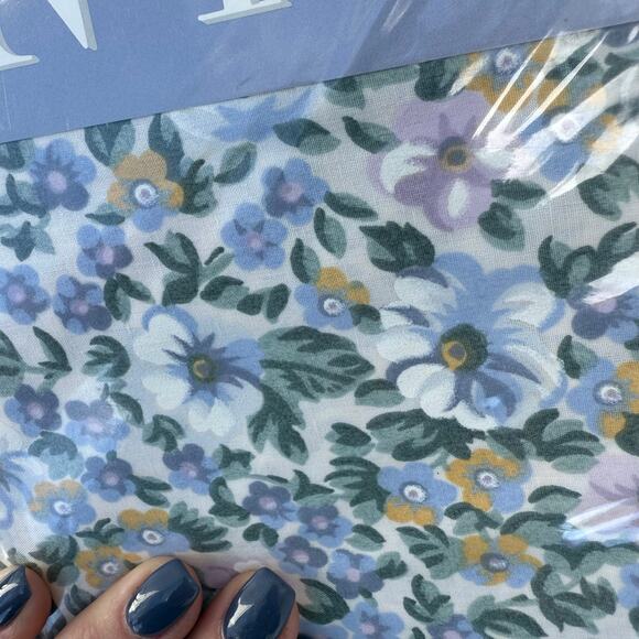 Vintage Dan River 1987 Percale Double Flat Sheet Pansy Floral Watercolor NEW - Picture 3 of 6